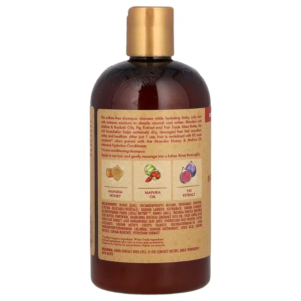 Shea Moisture Manuka Honey and Mafura Oil Intensive Hydration Shampoo 384ml - Imagen 2